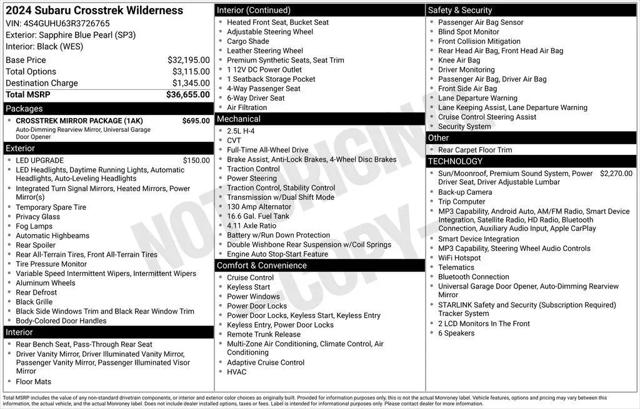 2024 Subaru Crosstrek Wilderness for sale in Dover, DE
