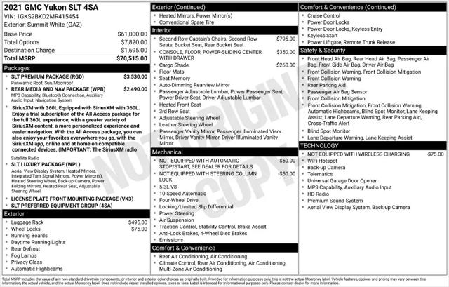 2021 GMC Yukon SLT