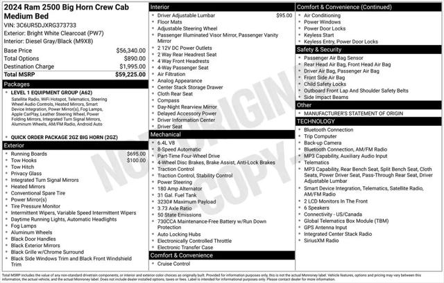 2024 Ram 2500 Big Horn Crew Cab 4x4 64 Box