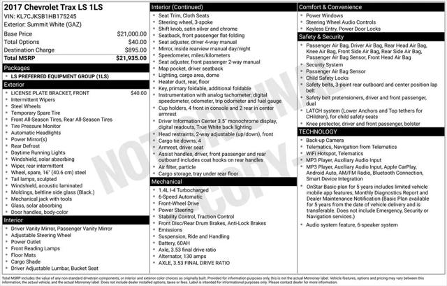 2017 Chevrolet Trax LS