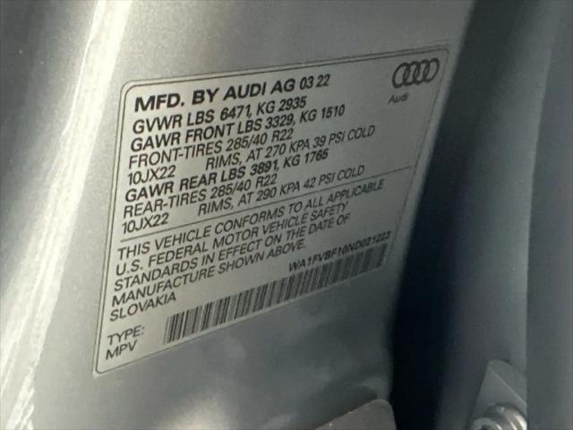 2022 Audi Q8 Prestige 55 TFSI quattro Tiptronic