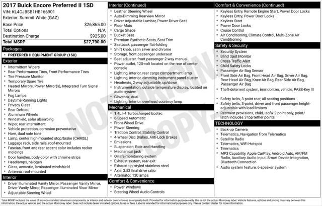 2017 Buick Encore Preferred II