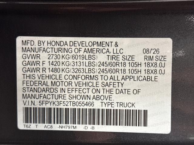 2026 Honda Ridgeline RTL