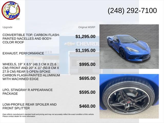 Used 2022 Chevrolet Corvette Stingray RWD Convertible 2LT For Sale in Waterford Twp, MI