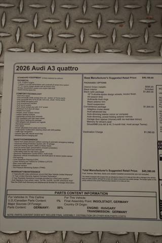 2026 Audi A3 Premium 40 TFSI quattro S tronic