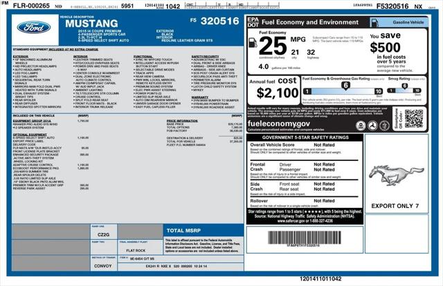 2015 Ford Mustang EcoBoost 2015 Ford Mustang EcoBoost