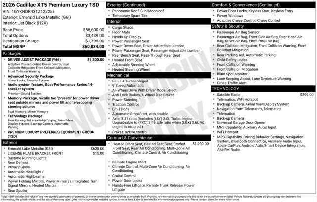 2026 Cadillac XT5 Premium Luxury AWD for sale in Olympia, WA