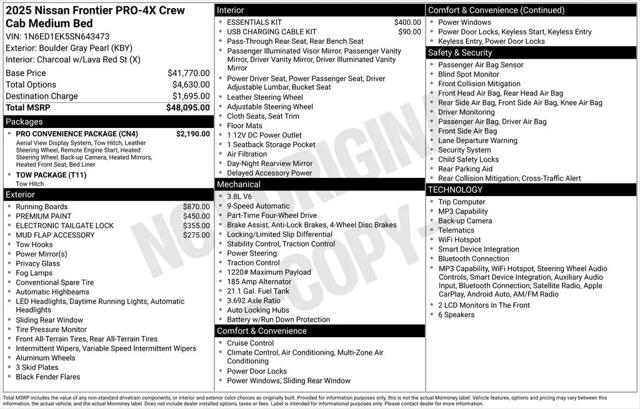 2025 Nissan Frontier Crew Cab PRO-4X 4x4