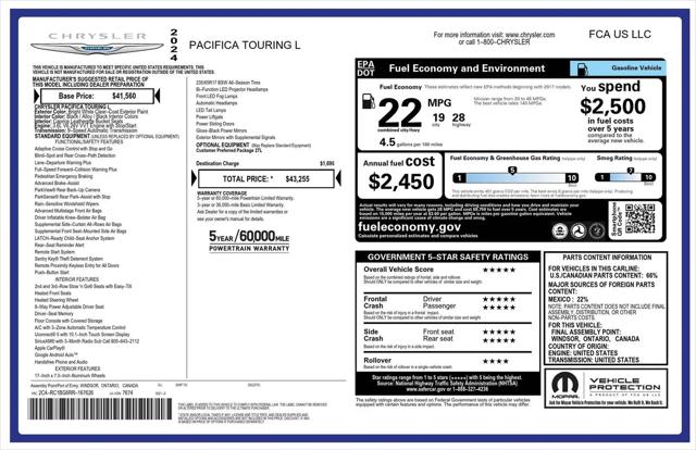 2024 Chrysler Pacifica Touring L