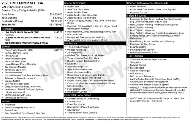 2023 GMC Terrain AWD SLE