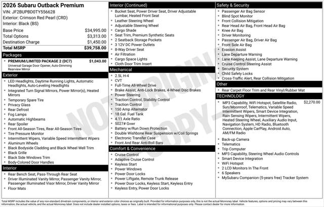 2026 Subaru Outback Premium