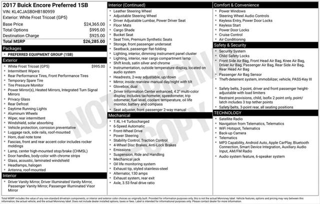 2017 Buick Encore Preferred
