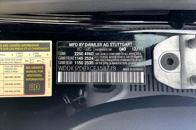 2012 Mercedes-Benz E-CLASS E 550 E 550