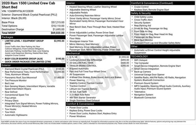 2020 Ram 1500 Limited Crew Cab 4x4 57 Box