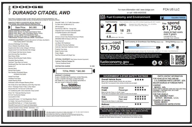 2017 Dodge Durango Citadel AWD