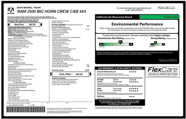 2026 Ram 2500 Big Horn Crew Cab 4x4 64 Box