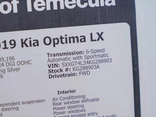 2019 Kia Optima LX