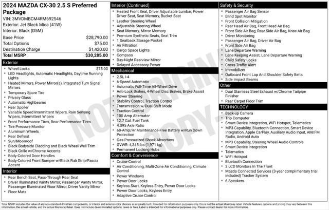 2024 Mazda CX-30 2.5 S Preferred Package