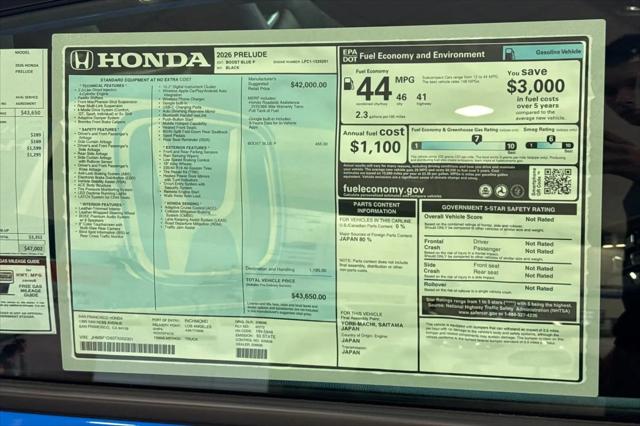 2026 Honda Prelude Hybrid