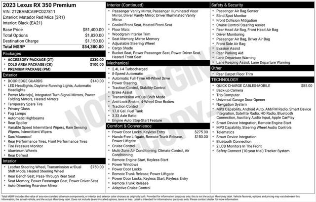 2023 Lexus RX 350 Premium 2023 Lexus RX 350 Premium