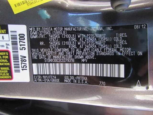 2012 Toyota Sienna LE V6 8 Passenger