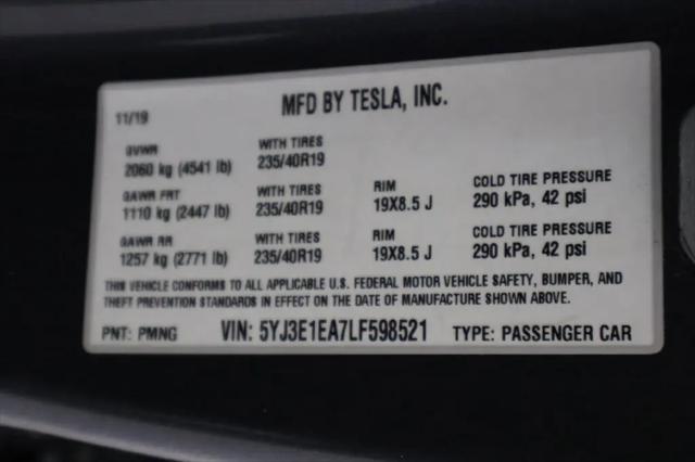 2020 Tesla Model 3 Standard Range Plus Rear-Wheel Drive