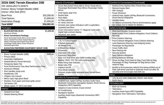 2026 GMC Terrain AWD Elevation for sale in Dover, DE