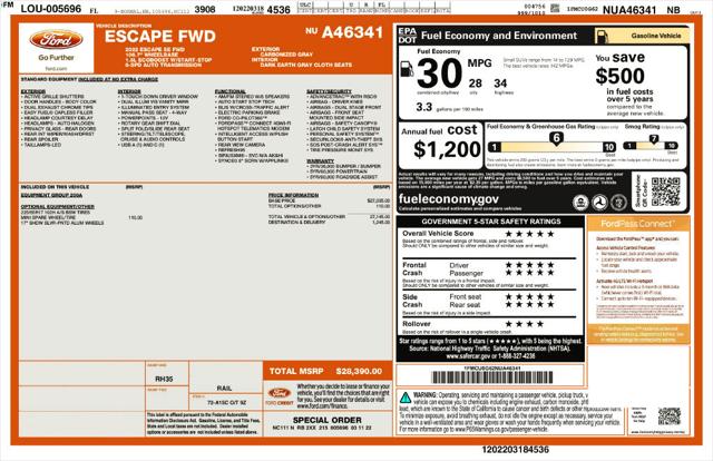 Used 2022 Ford Escape SE For Sale in Muscle Shoals, AL