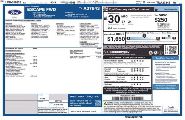 New 2026 Ford Escape Active For Sale in Muscle Shoals, AL