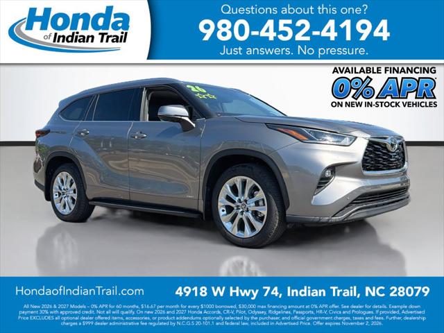 2026 Toyota Highlander Hybrid Limited for sale in Indian Trail, NC