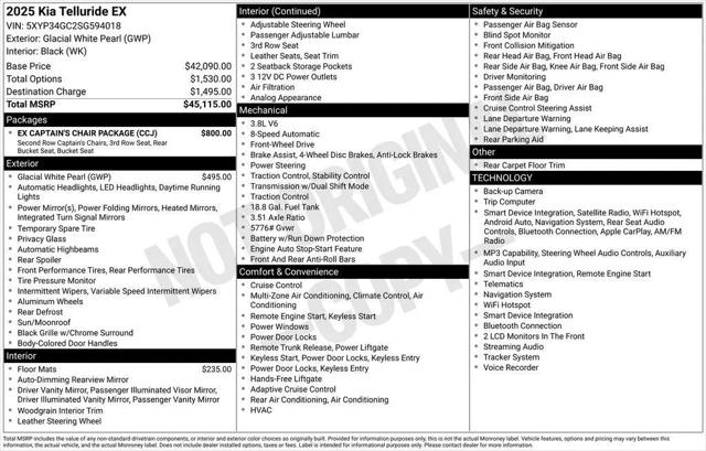 2025 Kia Telluride EX for sale in Cin, OH