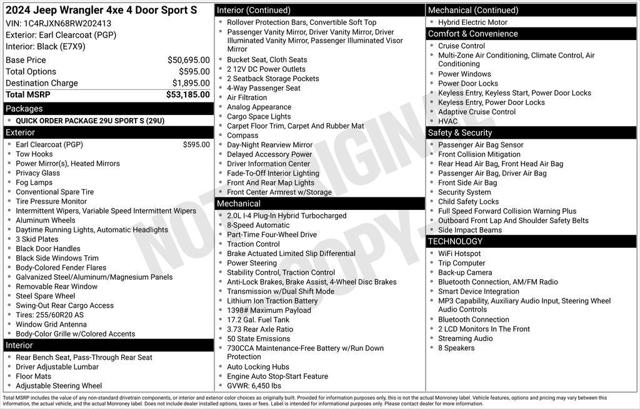 2024 Jeep Wrangler 4xe Sport S 4xe 2024 Jeep Wrangler 4xe Sport S 4xe