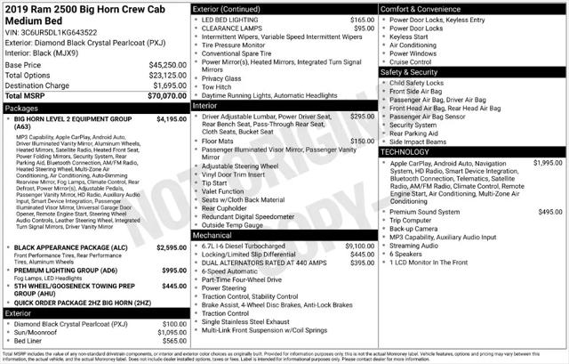 2019 Ram 2500 Big Horn Crew Cab 4x4 64 Box