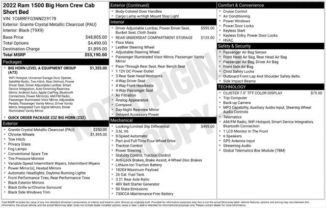 2022 Ram 1500 Big Horn