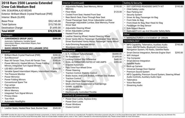 2018 Ram 2500 Laramie Mega Cab 4x4 64 Box