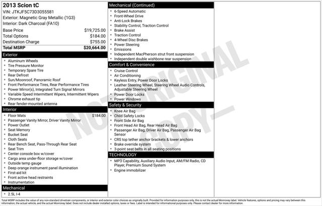 2013 Scion tC Base
