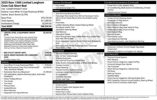 Used 2025 RAM 1500 Limited Longhorn Crew Cab 4x4 57" Box For Sale in Muscle Shoals, AL