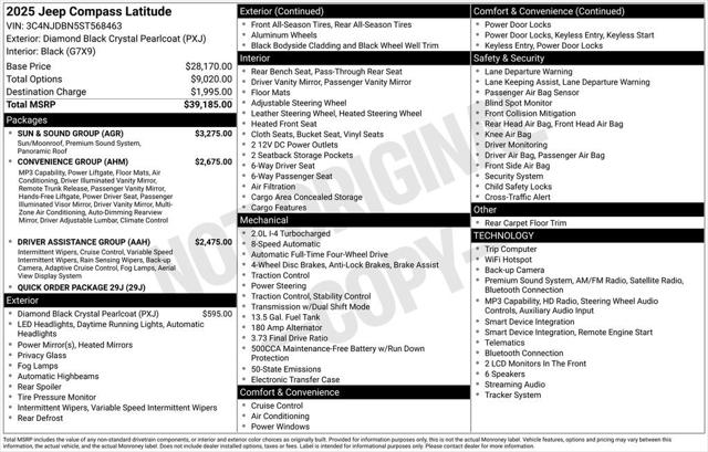 2025 Jeep Compass Latitude 4x4 2025 Jeep Compass Latitude 4x4