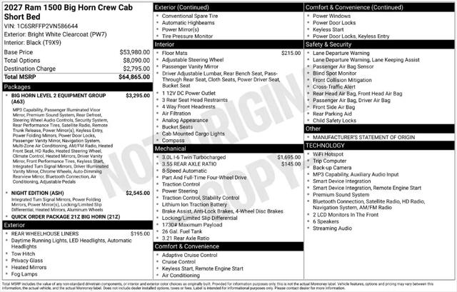 2027 Ram 1500 Big Horn