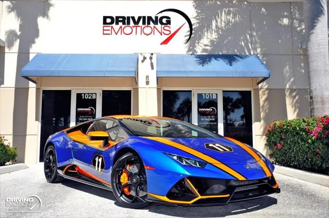 2020 Lamborghini Huracan Evo AWD 1 of 36 Built BLUE NETHUNS FRONT LIFT COLLECTOR for sale in Lake Park, FL