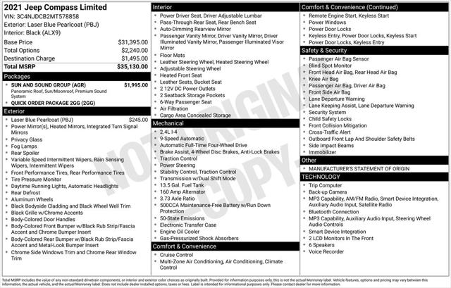 2021 Jeep Compass Limited 4x4