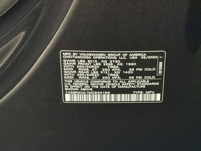 2021 Volkswagen Atlas 3.6L V6 SEL
