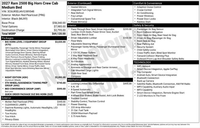 2027 Ram 2500 Big Horn for sale in Marshfield, WI