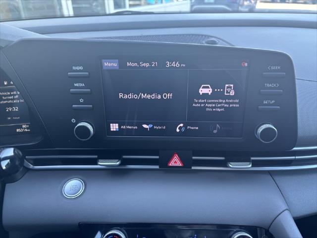 Used 2022 Hyundai Elantra Hybrid Blue For Sale in Bellingham, WA