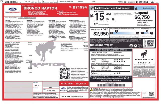 2023 Ford Bronco Raptor 2023 Ford Bronco Raptor