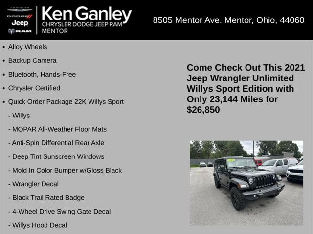 2021 Jeep Wrangler Willys Sport 4x4