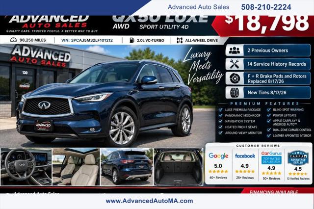 2020 INFINITI QX50 LUXE AWD for sale in North Attleboro, MA