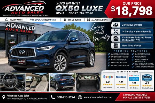 2020 INFINITI QX50 LUXE AWD for sale in North Attleboro, MA