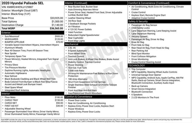 2020 Hyundai Palisade SEL 2020 Hyundai Palisade SEL