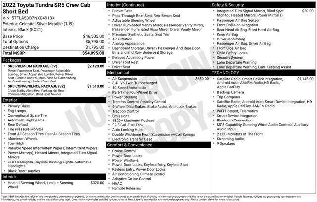 Used 2022 Toyota Tundra 4WD SR5 For Sale in Muscle Shoals, AL
